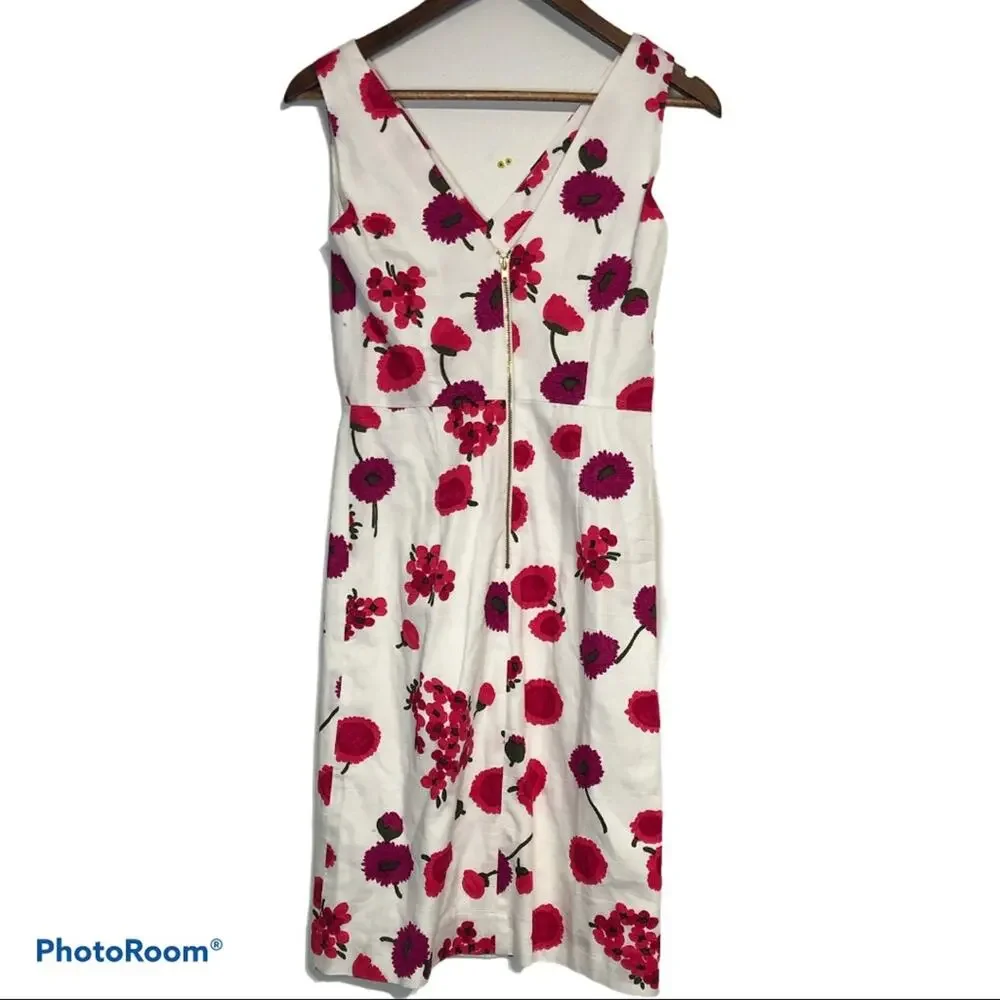 Milly White Floral Print Dress Women’s Size 0 - Picture 2 of 7